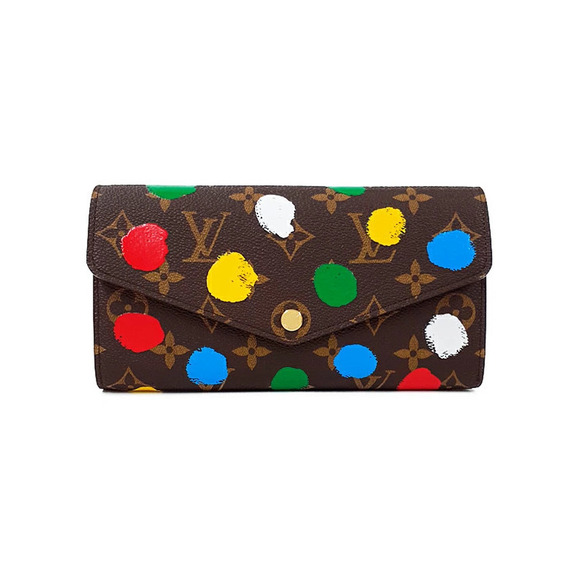 Louis Vuitton Handbags - Louis Vuitton LV YK Portefeuille Sarah NM Yayoi Kusama Bi fold Long Wallet